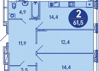 Продаю 2-ком. квартиру, 61.5 м2, Пермь, Дзержинский район, улица Татьяны Барамзиной, 32В