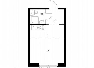 Продам квартиру студию, 23.4 м2, Москва, Дорожная улица, 46к3, район Чертаново Южное